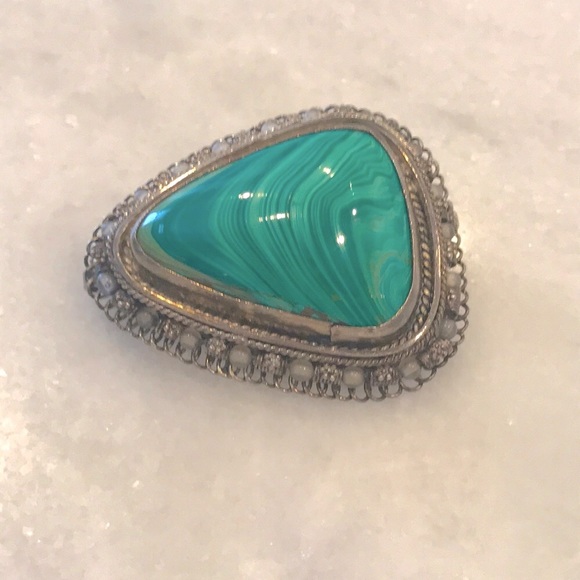 Vintage Turquoise Pin - Picture 1 of 7